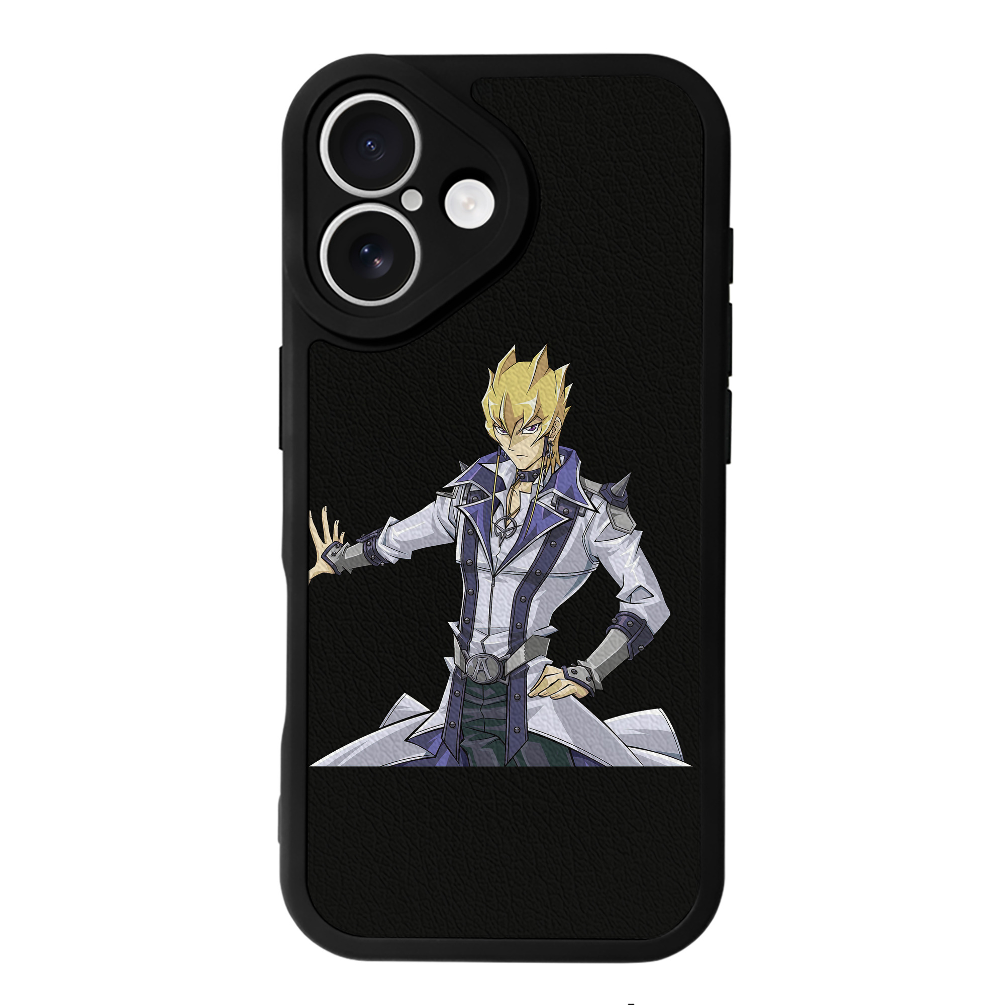 （画像用） 遊☆戯☆王 Yu-Gi-Oh! 【iPhone 16シリーズ対応】シリコンスマホケース（レザー調） 材質：シリコン